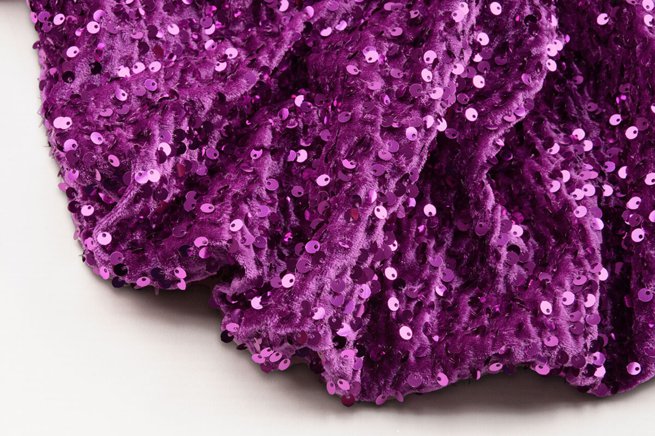 Velours à Sequins Violet Velours à Sequins Violet