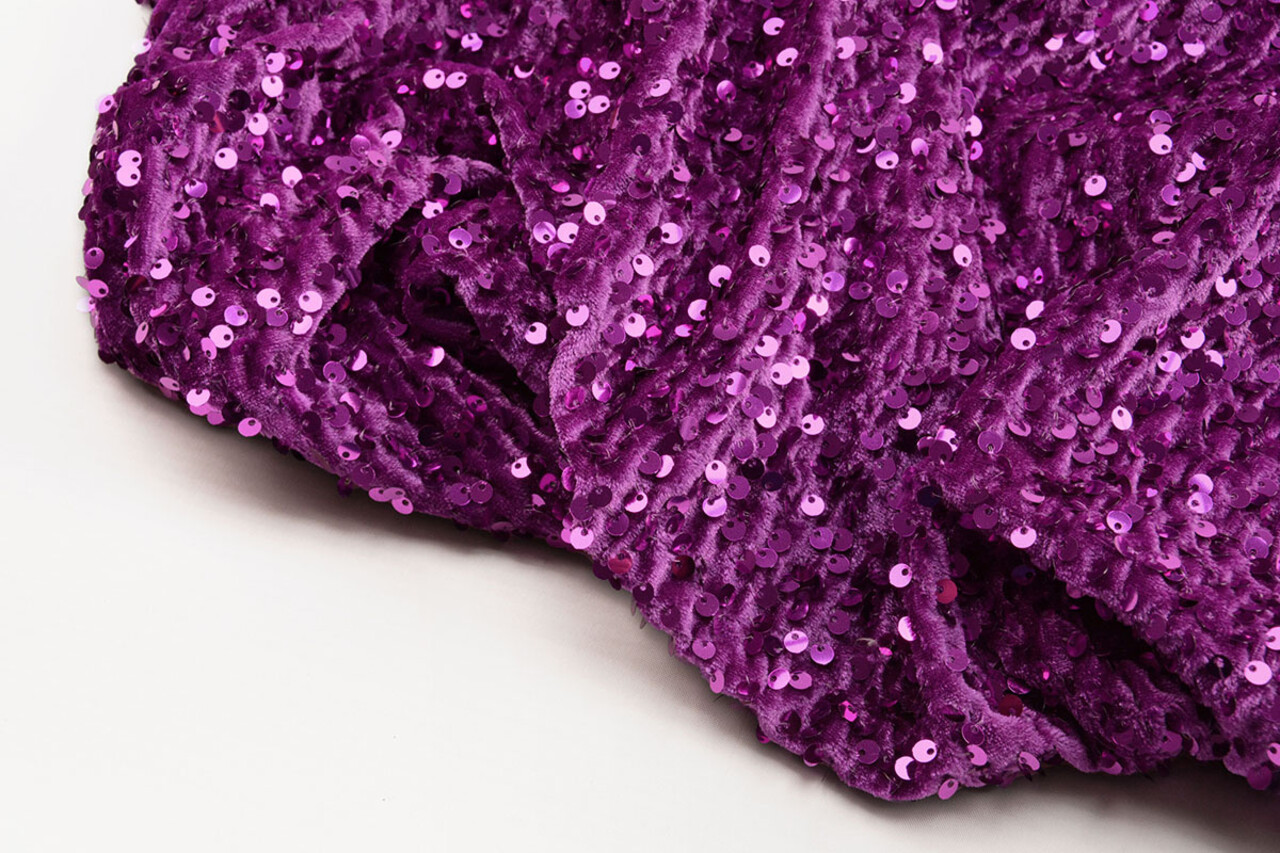 Sequins on Velvet Purple Sequins on Velvet Purple