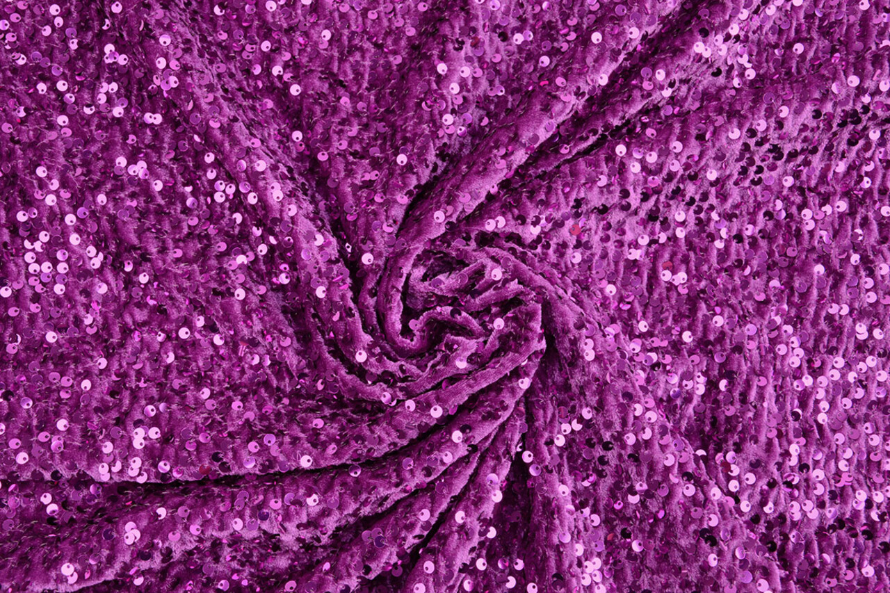 Paillettes su Velluto Viola Paillettes su Velluto Viola