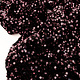 Sequins on Velvet Black - Old Pink
