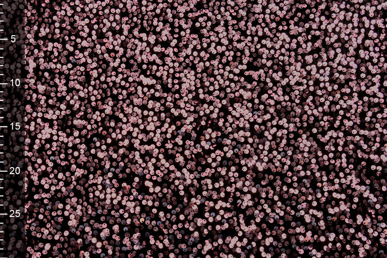 Pailletten auf Samt Schwarz - Altrosa