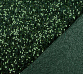 Velours à Sequins Vert Foncé Velours à Sequins Vert Foncé