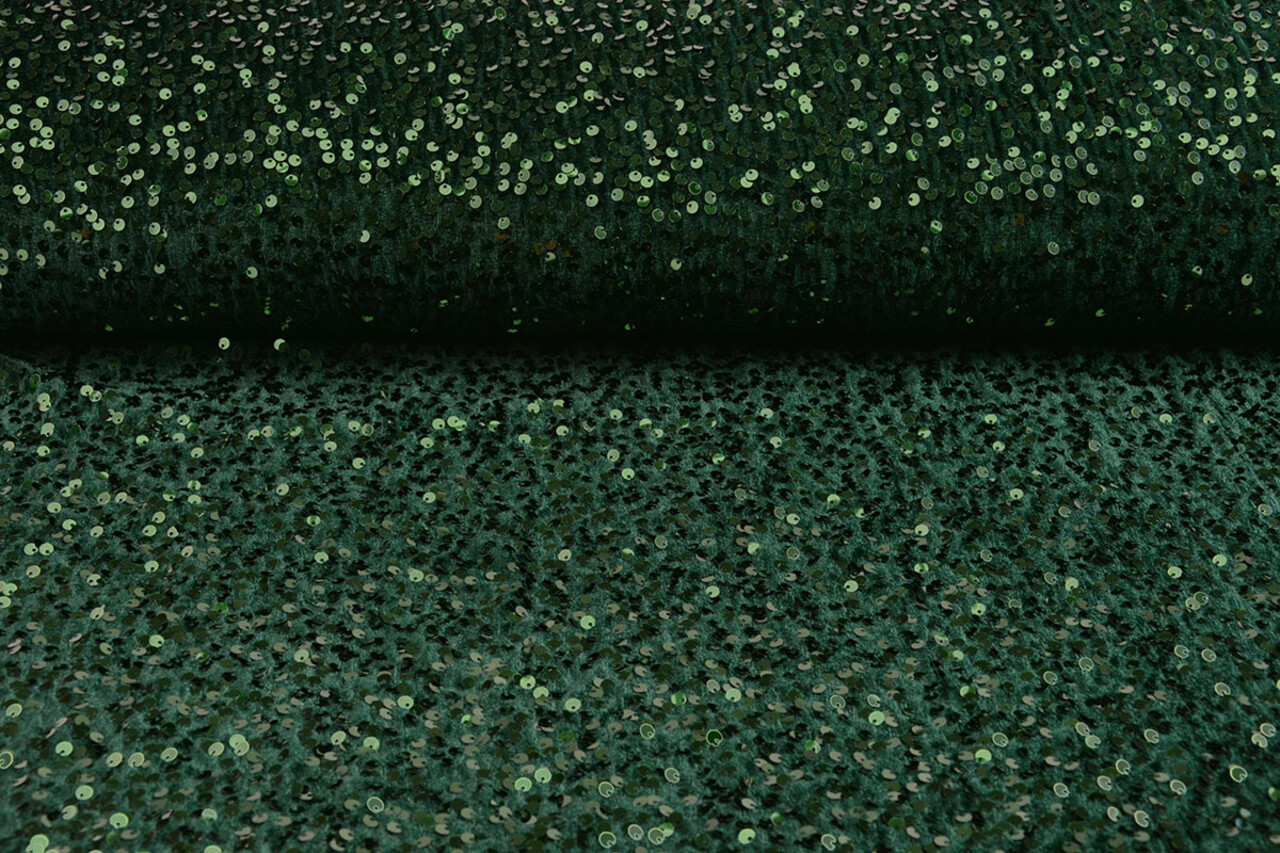 Sequins on Velvet Dark Green Sequins on Velvet Dark Green