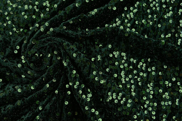 Lentejuelas sobre Terciopelo Verde Oscuro Lentejuelas sobre Terciopelo Verde Oscuro