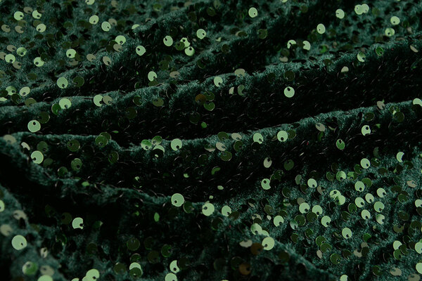 Sequins on Velvet Dark Green Sequins on Velvet Dark Green