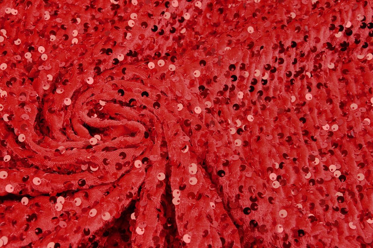 Sequins on Velvet Red Sequins on Velvet Red