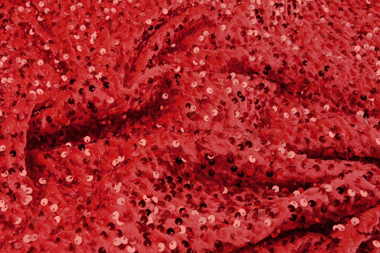 Sequins on Velvet Red Sequins on Velvet Red