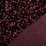 Velours à Sequins Bordeaux