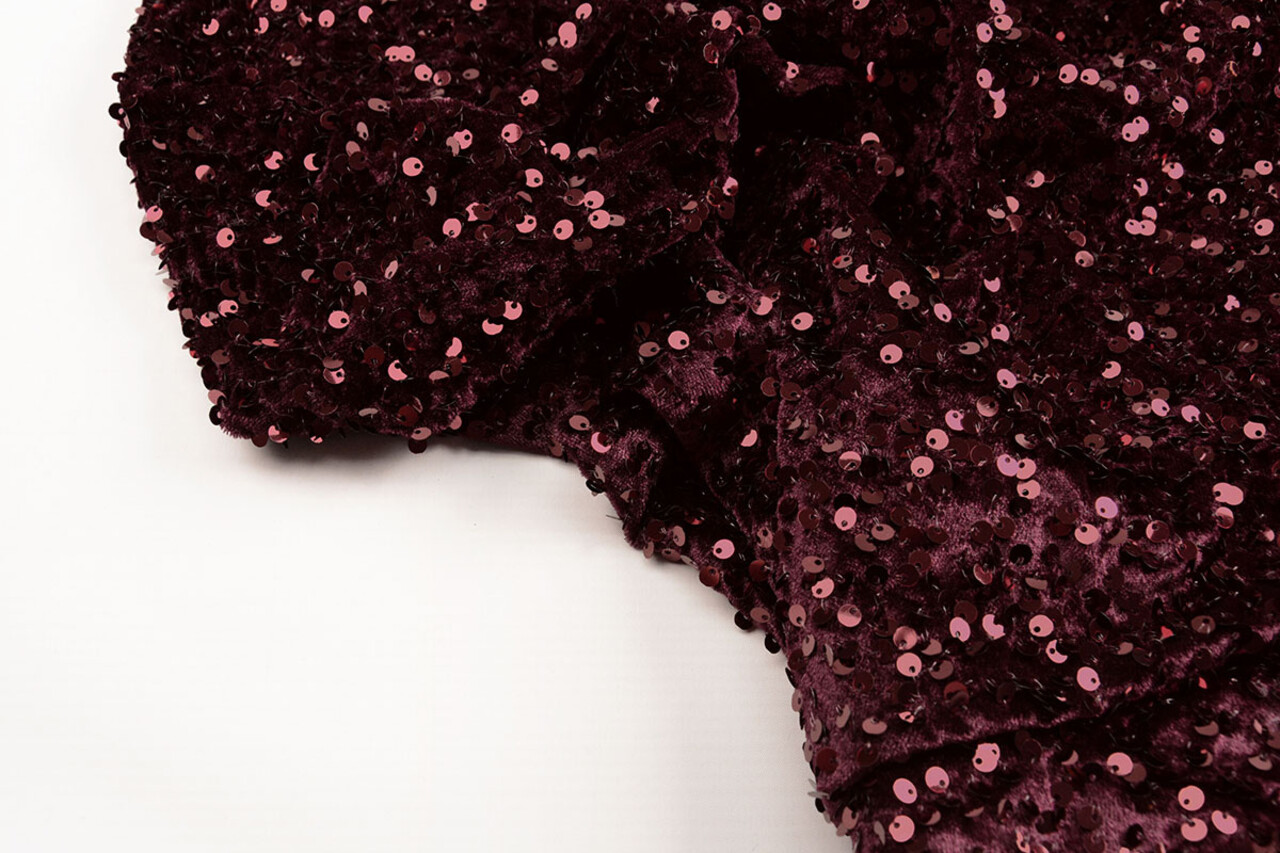 Sequins on Velvet Bordeaux Sequins on Velvet Bordeaux