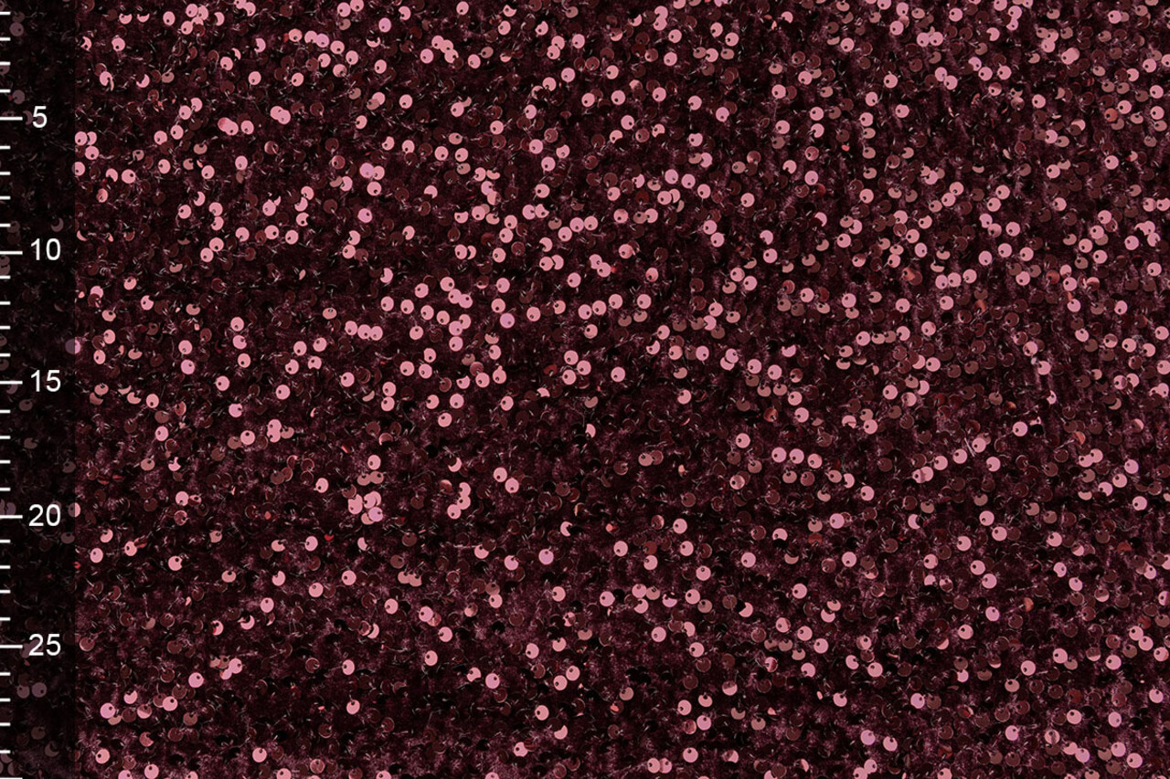Paillettes su Velluto Bordeaux Paillettes su Velluto Bordeaux