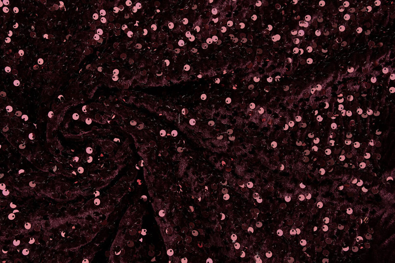 Paillettes su Velluto Bordeaux Paillettes su Velluto Bordeaux