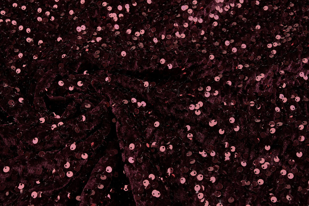 Sequins on Velvet Bordeaux Sequins on Velvet Bordeaux