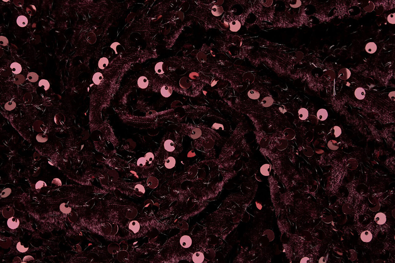 Sequins on Velvet Bordeaux Sequins on Velvet Bordeaux