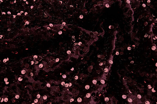 Sequins on Velvet Bordeaux Sequins on Velvet Bordeaux