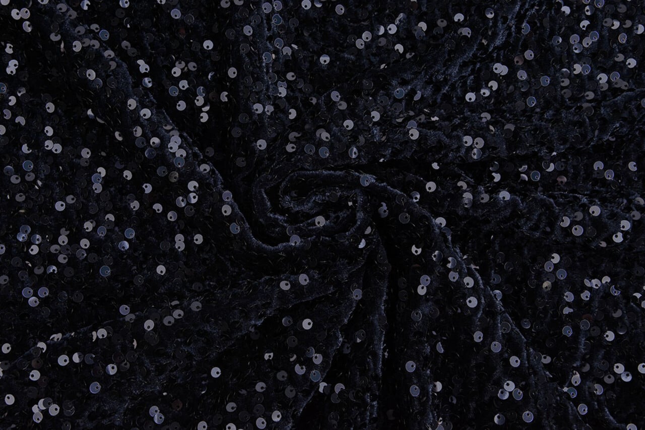 Velours à Sequins Marine Velours à Sequins Marine