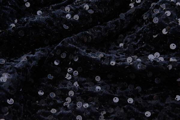 Velours à Sequins Marine Velours à Sequins Marine