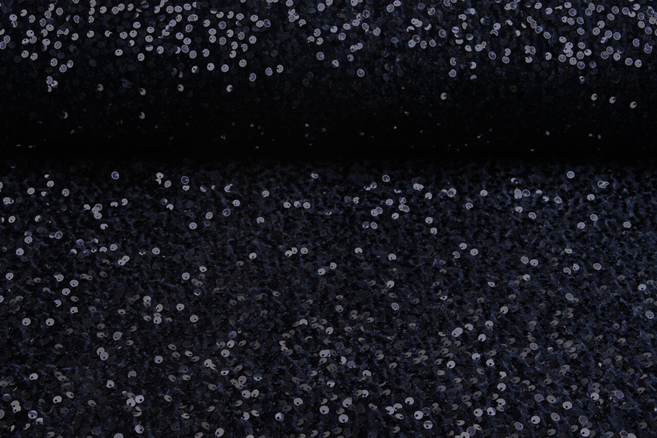 Sequins on Velvet Navy