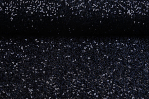 Pailletten auf Samt Marine