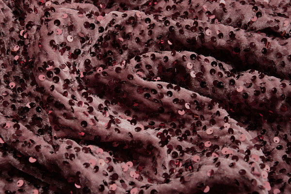 Pailletten op Velours Poeder Roze
