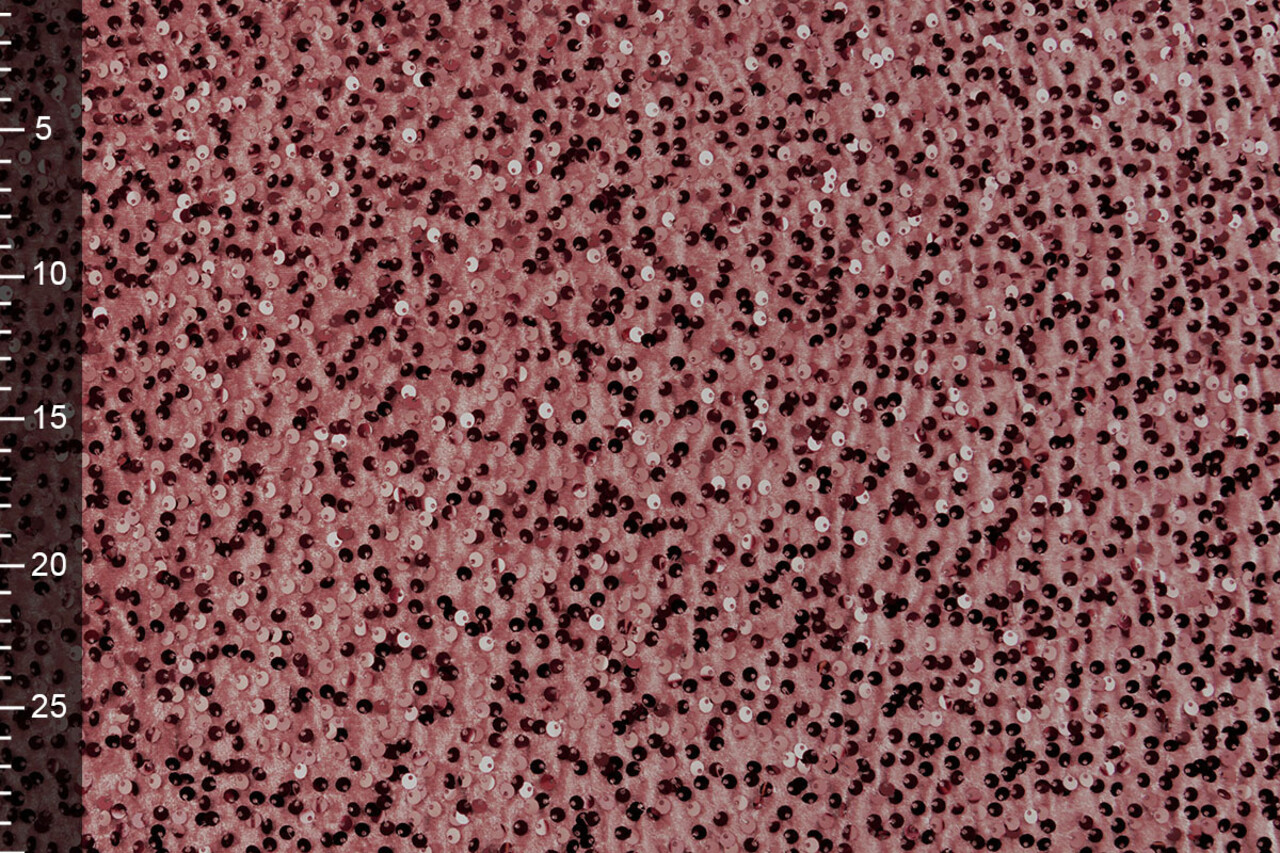 Pailletten op Velours Poeder Roze