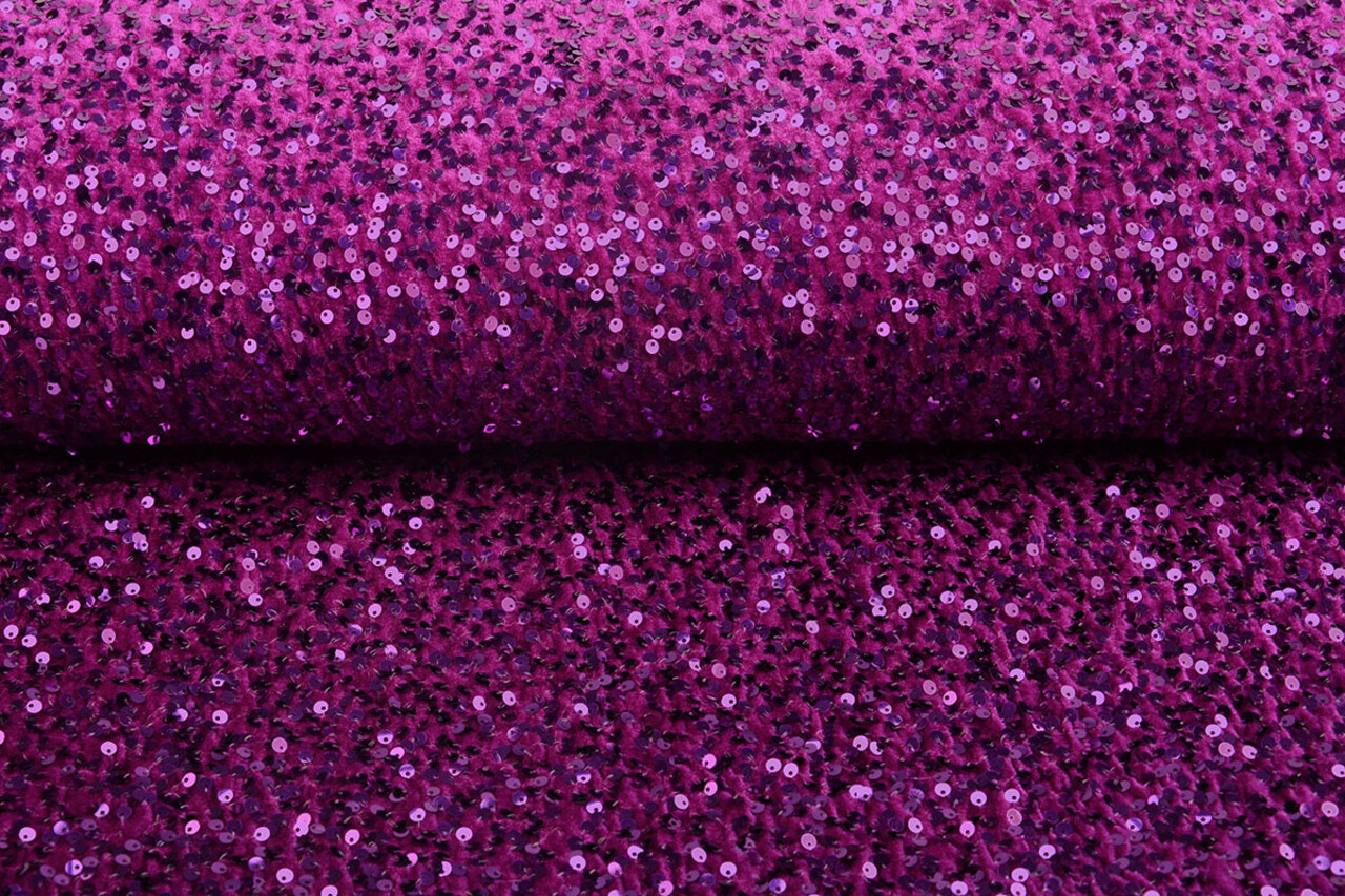 Velours à Sequins Cyclamen Velours à Sequins Cyclamen