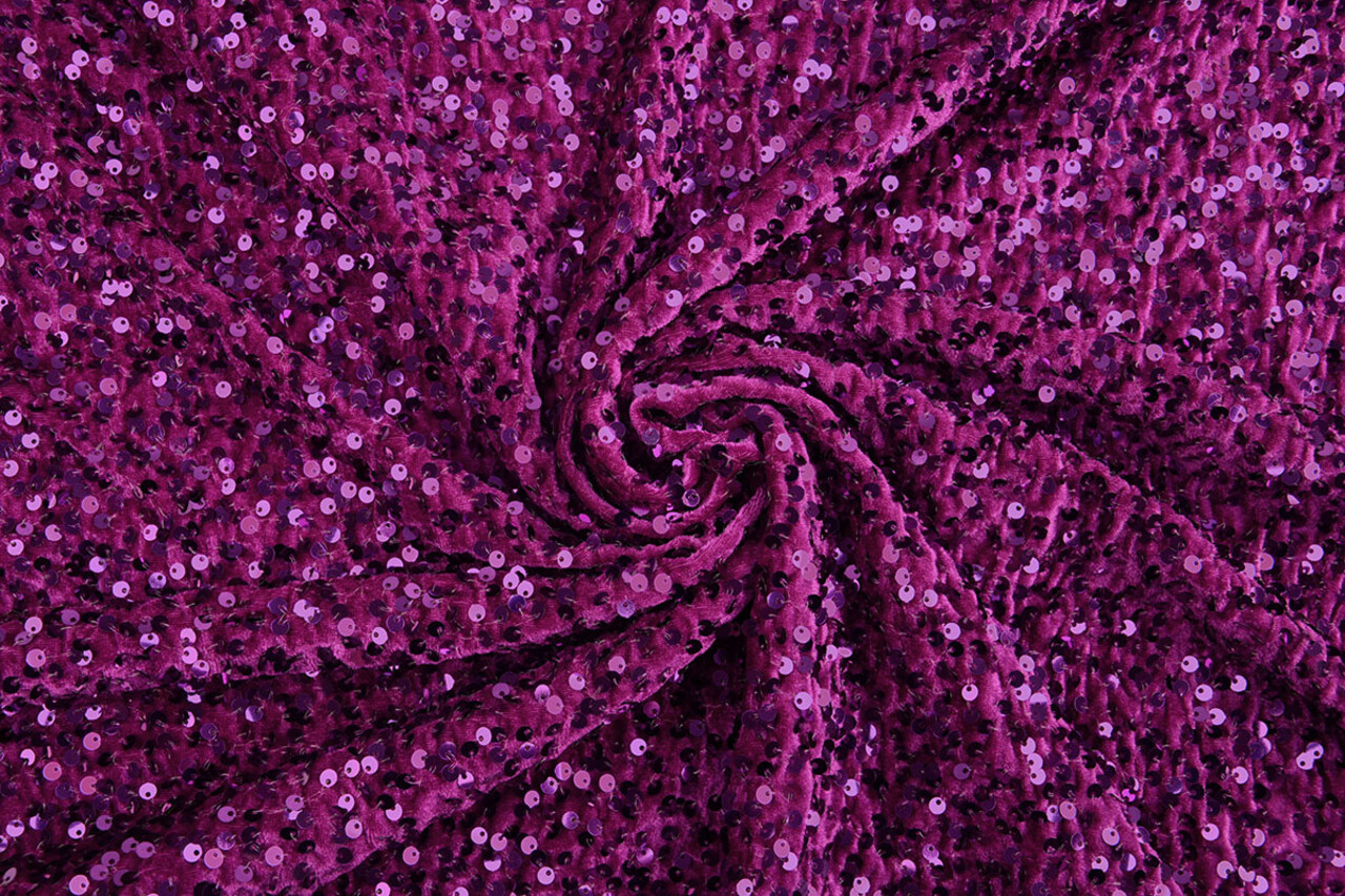 Pailletten auf Samt Alpenveilchen