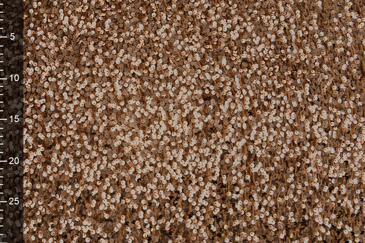Velours à Sequins Marron Moka