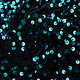 Sequins on Velvet Black - Aqua