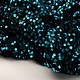 Sequins on Velvet Black - Aqua