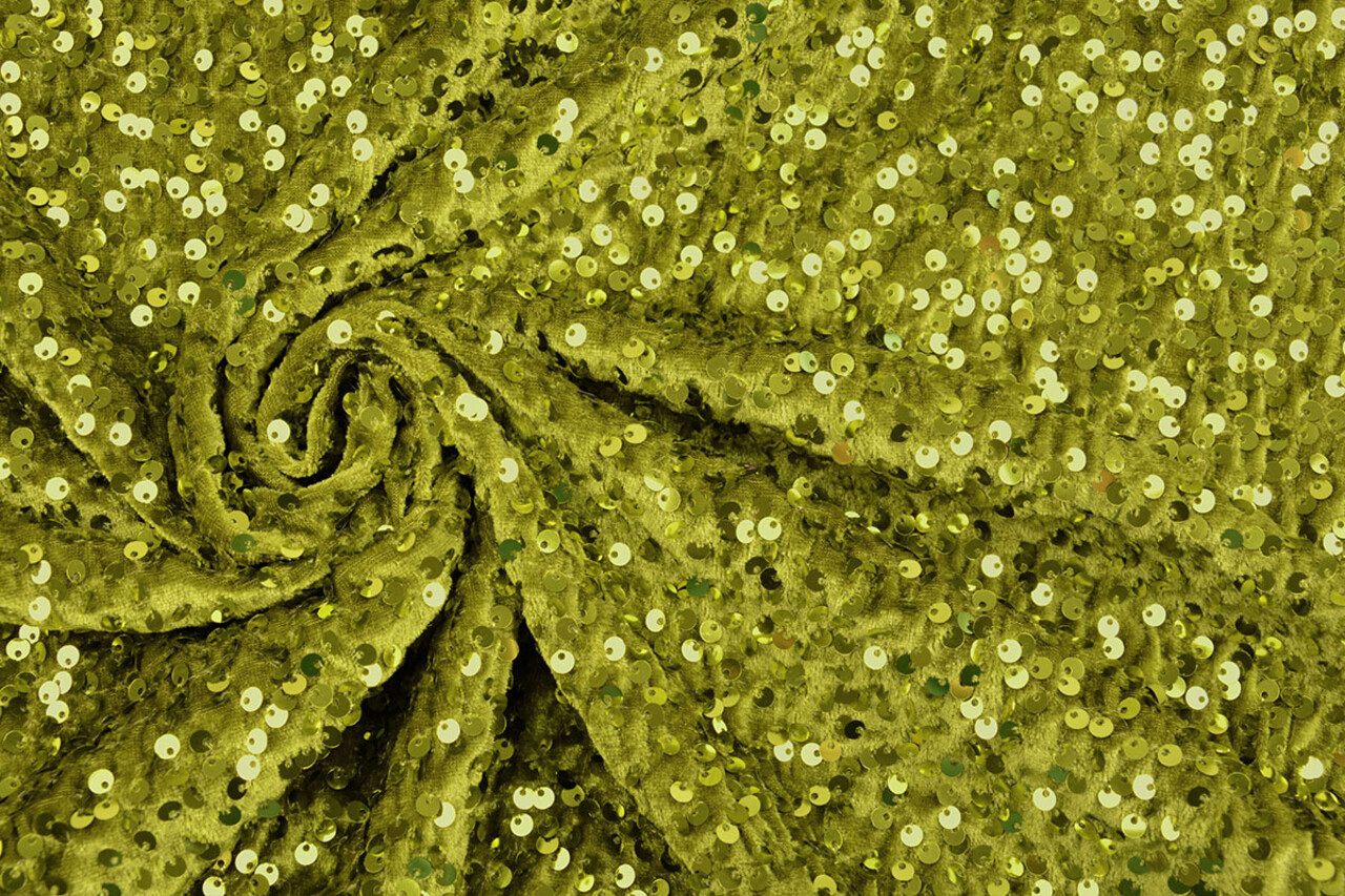 Sequins on Velvet Moss Green Sequins on Velvet Moss Green