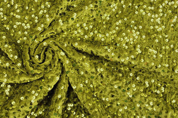 Pailletten op Velours Mosgroen