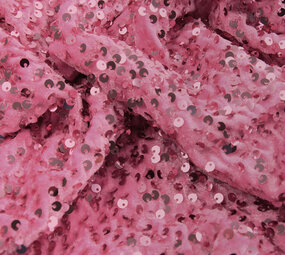 Velours à Sequins Rose