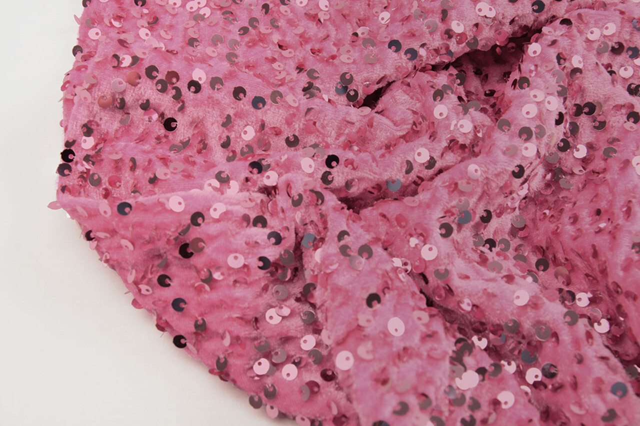 Lentejuelas sobre Terciopelo Rosa