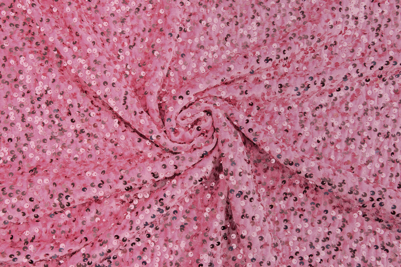 Lentejuelas sobre Terciopelo Rosa