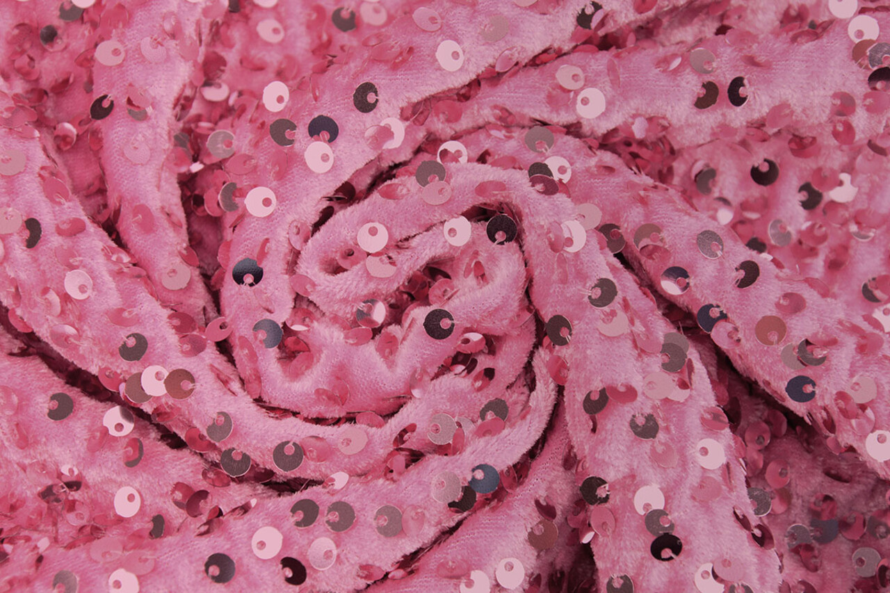 Paillettes su Velluto Rosa Paillettes su Velluto Rosa