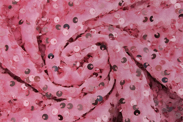 Pailletten op Velours Roze