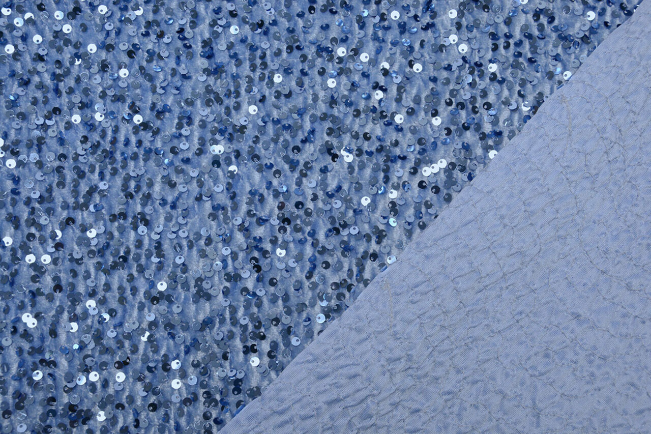 Velours à Sequins Bleu Clair Velours à Sequins Bleu Clair