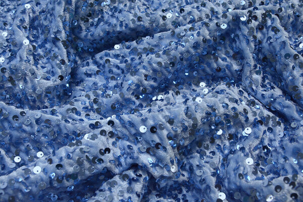 Velours à Sequins Bleu Clair Velours à Sequins Bleu Clair