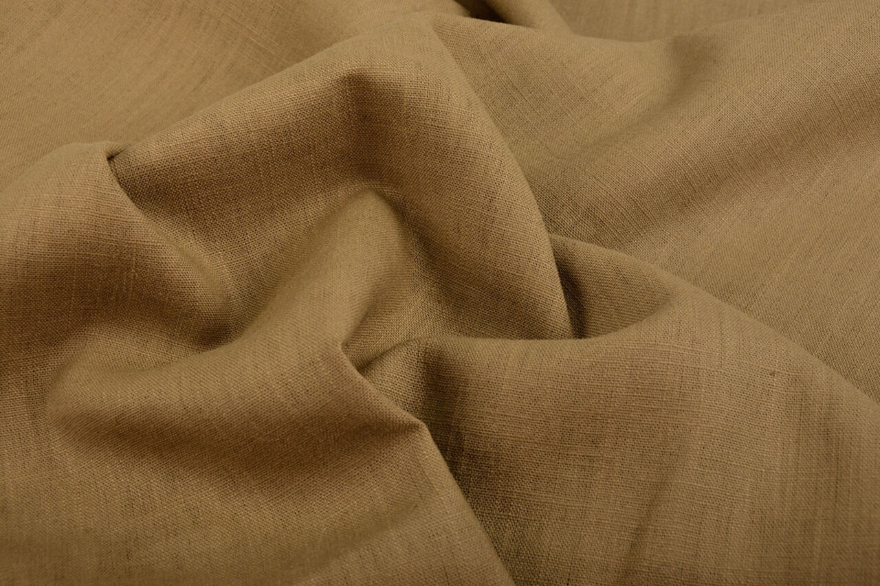 Oeko-Tex®  Gewassen Linnen Donker Zand