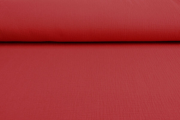 Oeko-Tex®  Double Gauze Fabric Red