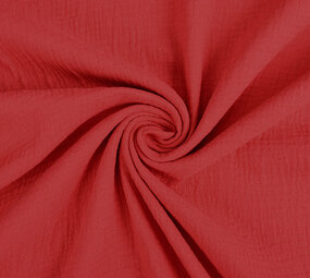Oeko-Tex®  Double Gauze Fabric Red Oeko-Tex®  Double Gauze Fabric Red