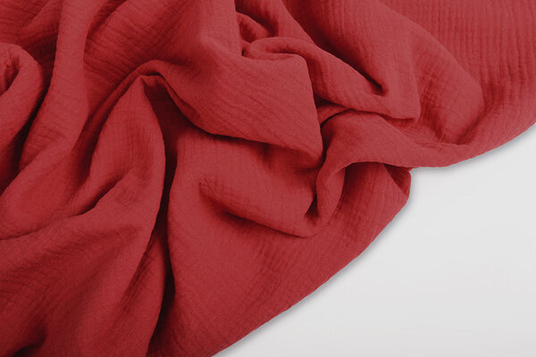 Oeko-Tex® Tela de Muselina Rojo Oeko-Tex® Tela de Muselina Rojo