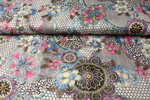 Chiffon Satin Lurex Madu Chiffon Satin Lurex Madu