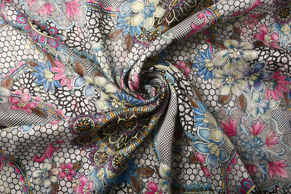 Chiffon Satin Lurex Madu Chiffon Satin Lurex Madu