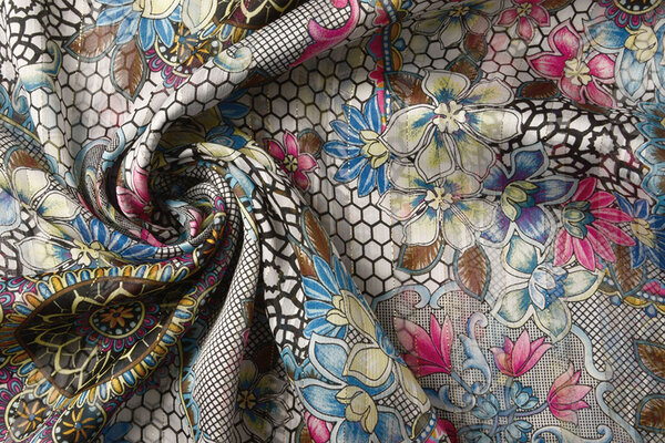 Chiffon Satin Lurex Madu Chiffon Satin Lurex Madu