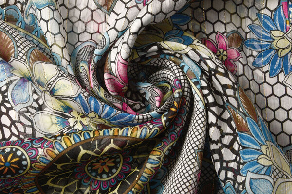 Chiffon Satin Lurex Madu Chiffon Satin Lurex Madu