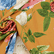 100% Viscose Sophia Butterfly on Roses Ocher