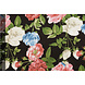 100% Viscosa Sophia Vlinder su Rose Nero 100% Viscosa Sophia Vlinder su Rose Nero
