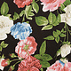 100% Viscose Sophia Butterfly on Roses Black