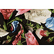100% Viscosa Sophia Vlinder su Rose Nero 100% Viscosa Sophia Vlinder su Rose Nero